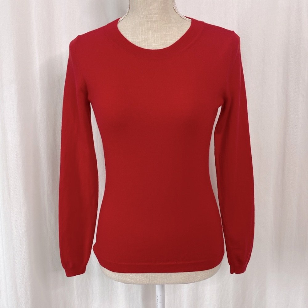 BANANA REPUBLIC Merino Extra Fine Wool Blend Red Sweater Women’s Small Petite